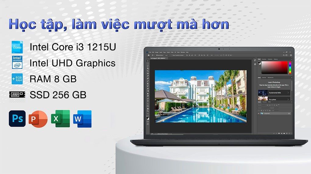 [New 100%] Laptop Dell Inspiron 15 3520 (i3-1215U/ RAM 8GB/ SSD 256GB/ 15.6'' FHD 120Hz/ Windows 11/ Carbon Black)