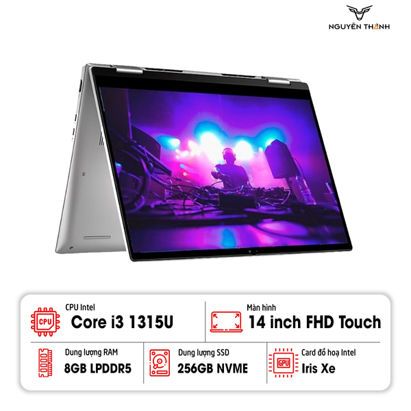 Laptop Dell Inspiron 7430 2in1 (Intel I3-1315U, Ram 8GB, 256GB SSD, 14inch FHD+, Cảm ứng, Platium)