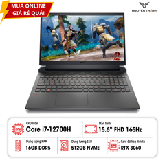 Laptop Dell Gaming G15 5520 (Core™ i7-12700H/ Ram 16GB/ 512GB SSD/ RTX 3060 6GB/ 15.6