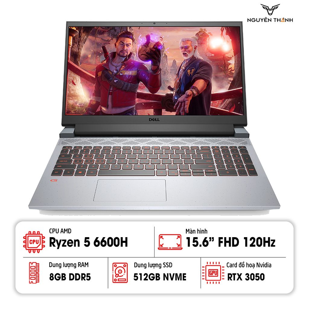 Laptop Dell Gaming G15 5525 (Ryzen 5-6600H | 8GB | 512GB | RTX 3050 4GB | 15.6'' FHD 120Hz)