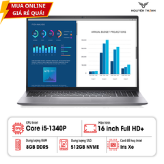 Laptop Dell Vostro 16 5630 (Core i5-1340P| 8GB| 512GB| Iris Xe Graphic| 16'' FHD+| Windows 11)