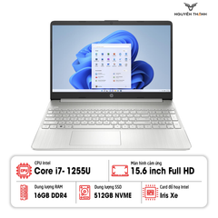 Laptop HP 15-dy5073dx ( Core i7-1255U/ 16GB RAM/ 512GB SSD/ 15.6''FHD cảm ứng/ Win 11/ Silver)