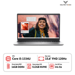 Dell Inspiron 3530 (Intel Core i5-1334U | RAM 16GB | SSD 512GB |15.6 inch FHD | Win 11 | Bạc)