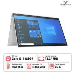 Laptop HP Elitebook x360 1030 G8 (Intel Core i7 1185G7/ Ram 16GB/ SSD 512GB/ 13.3″ FHD IPS/ Win 10 Pro/ Touch 2in1/ Silver) Tặng kèm Bút cảm ứng