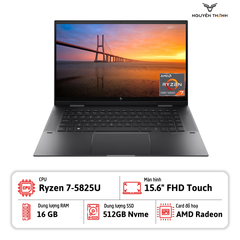 [New 100%] Laptop HP Envy X360 15 ( Ryzen 7 5825U/ Ram 16GB/ SSD 512GB/ 15.6