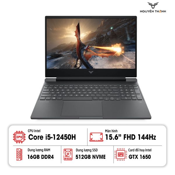 Laptop HP Victus 15 - fa0031dx (Core i5-12450H/ Ram 16GB/ SSD 512GB/ NVIDIA GeForce GTX 1650 4GB /15.6 inch FHD 144Hz/ Windows 11)