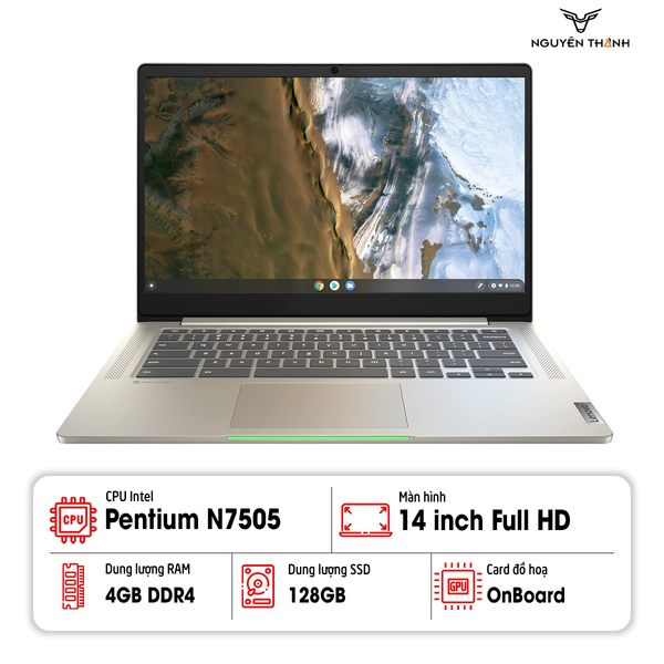 Laptop ChromeBook Lenovo Ideapad 5 14ITL6 (Pentium® Gold 7505 2.0GHz/ Ram 4GB/ SSD 128GB/ 14