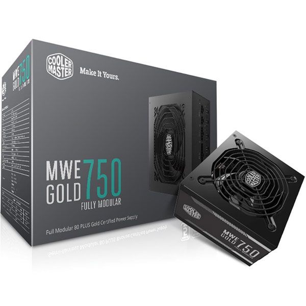 Nguồn Cooler Master MWE Gold 750 (80 Plus Gold Full Modular/Màu Đen)