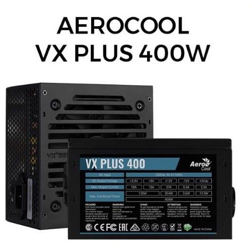 Nguồn máy tính AEROCOOL VX PLUS 400 230V N-PFC