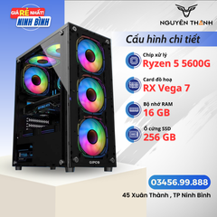 Máy tính cực khỏe giá cực rẻ R5 - 5600G | RAM 16GB | SSD 256GB