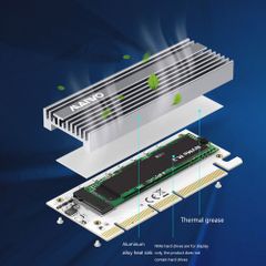 Card gắn ổ cứng Maiwo SSD M2 PCIe NVMe to PCI-E X KT058