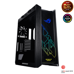 Vỏ Case Asus ROG Strix Helios GX601 Tempered Glass Gaming (Mid Tower/Màu Đen/Led RGB)