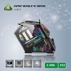 Thùng máy Case VSP ESPORT ROG ES3 Gaming (Tặng 5 Fan LED) (Đen)