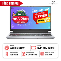 Laptop Dell Gaming G15 5525 (Ryzen 5-6600H | 8GB | 512GB | RTX 3050 4GB | 15.6'' FHD 120Hz)