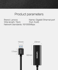 Cap Lenovo USB 3.0 To RJ45 Wired 1000M Ethernet