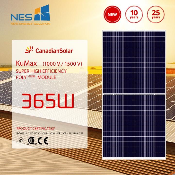 Tấm Pin Năng Lượng Mặt Trời: Canadian Solar KuMax 365W (Poly, Half-Cells, PERC,...)