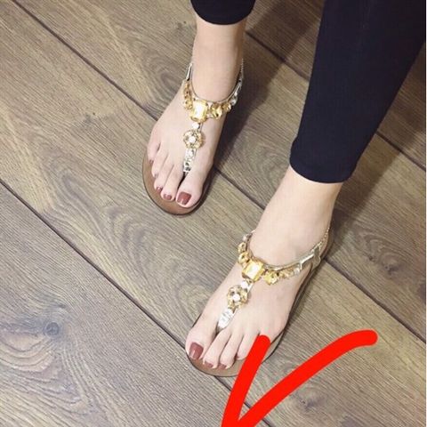 SANDAL XỎ NGÓN HOA ĐÁ D0017E