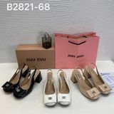 B2821-68 GIÀY MIUMIU DA BÓNG CAO CẤP NƠ BẢN TO D0038ER