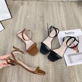 SANDAL QUAI NGANG GÓT VÀNG 2P D0018ER