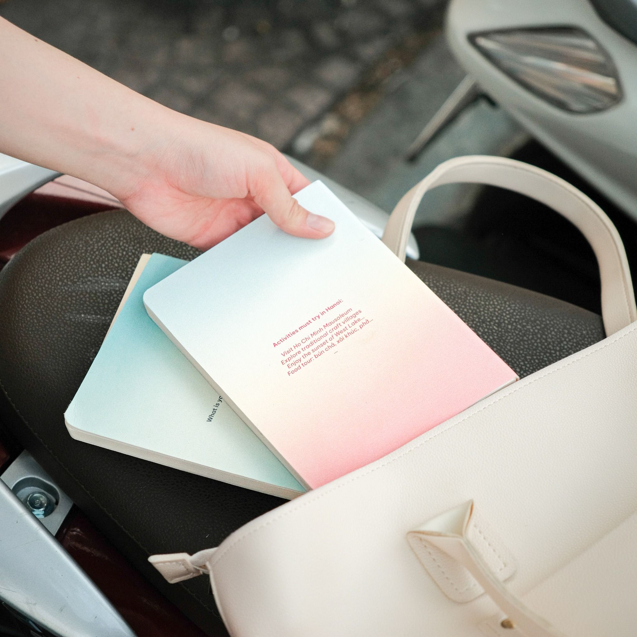 Printed Leather Notebook - Hanoi Hồ Gươm