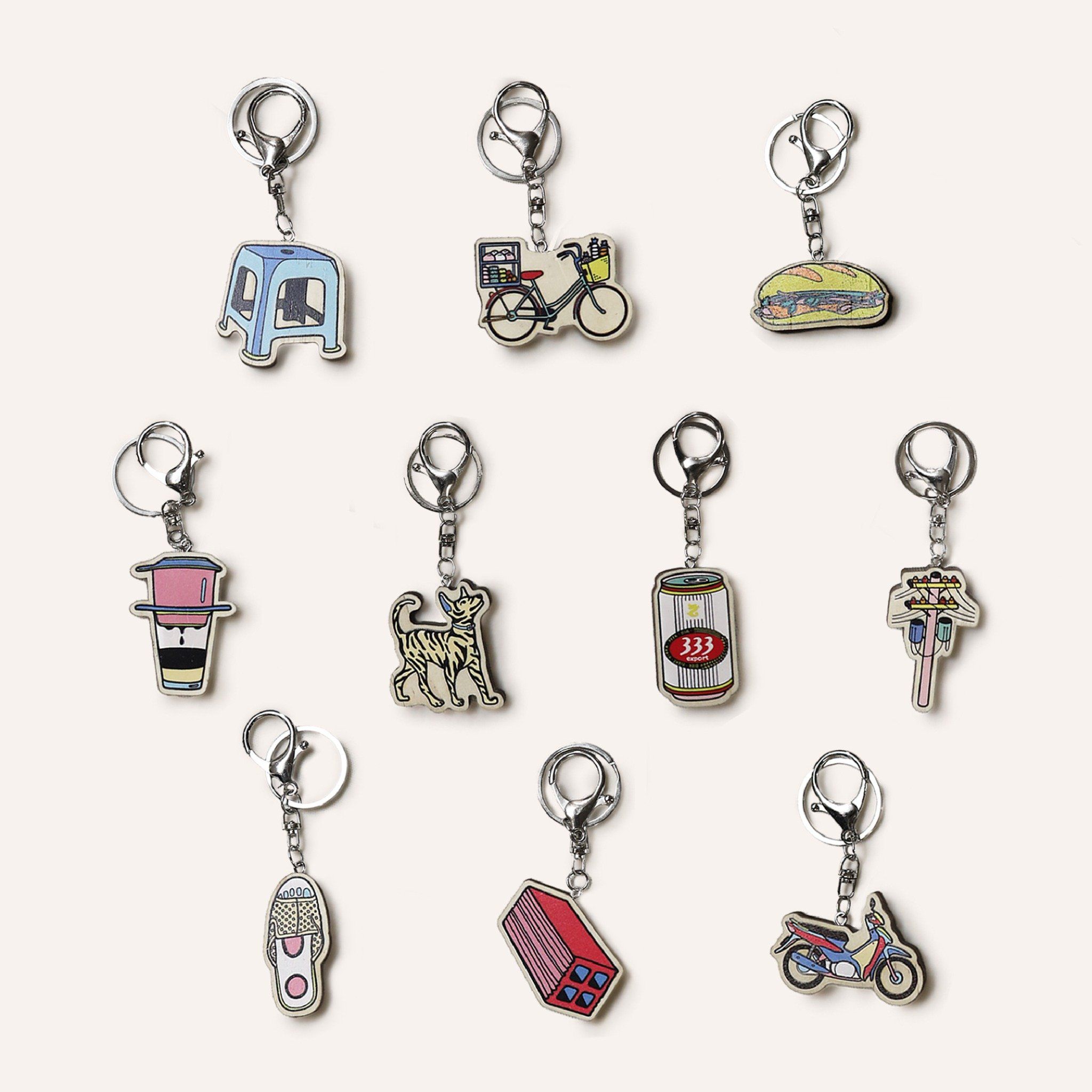 Wooden Keychain - Lon bia