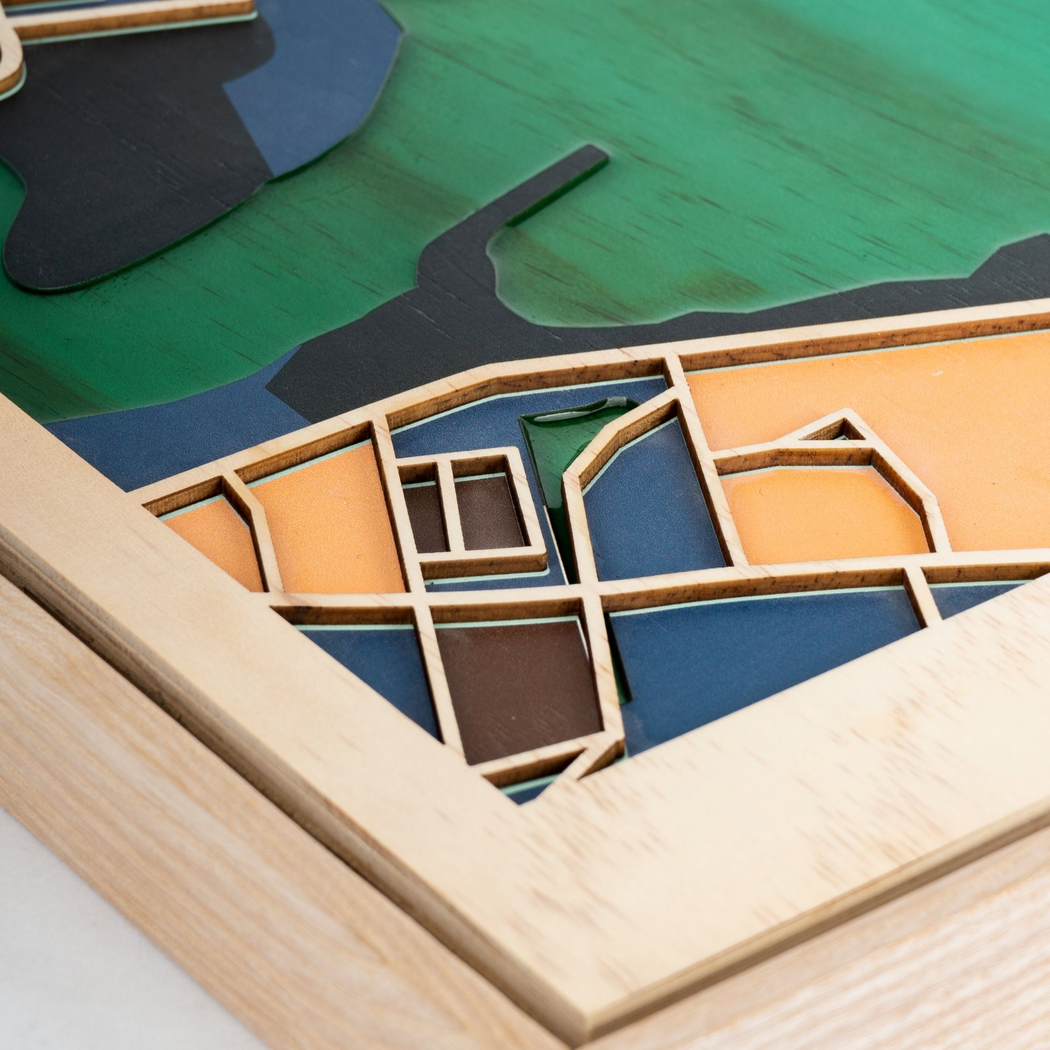 Wooden City Map - North Coast America