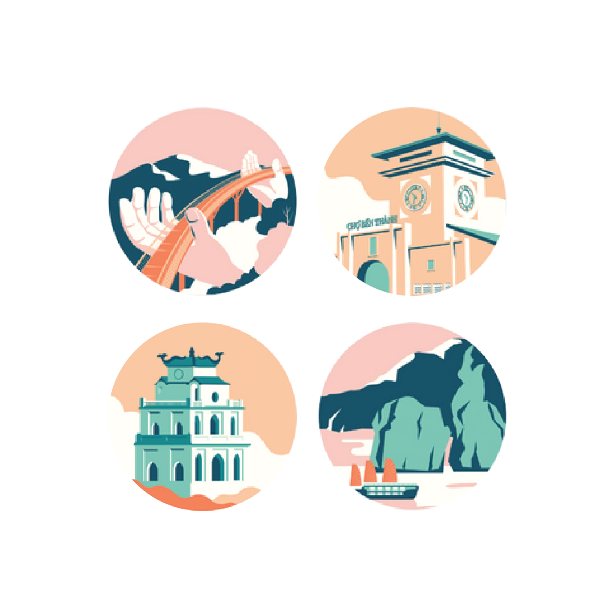 Ceramic Coaster - I love Vietnam