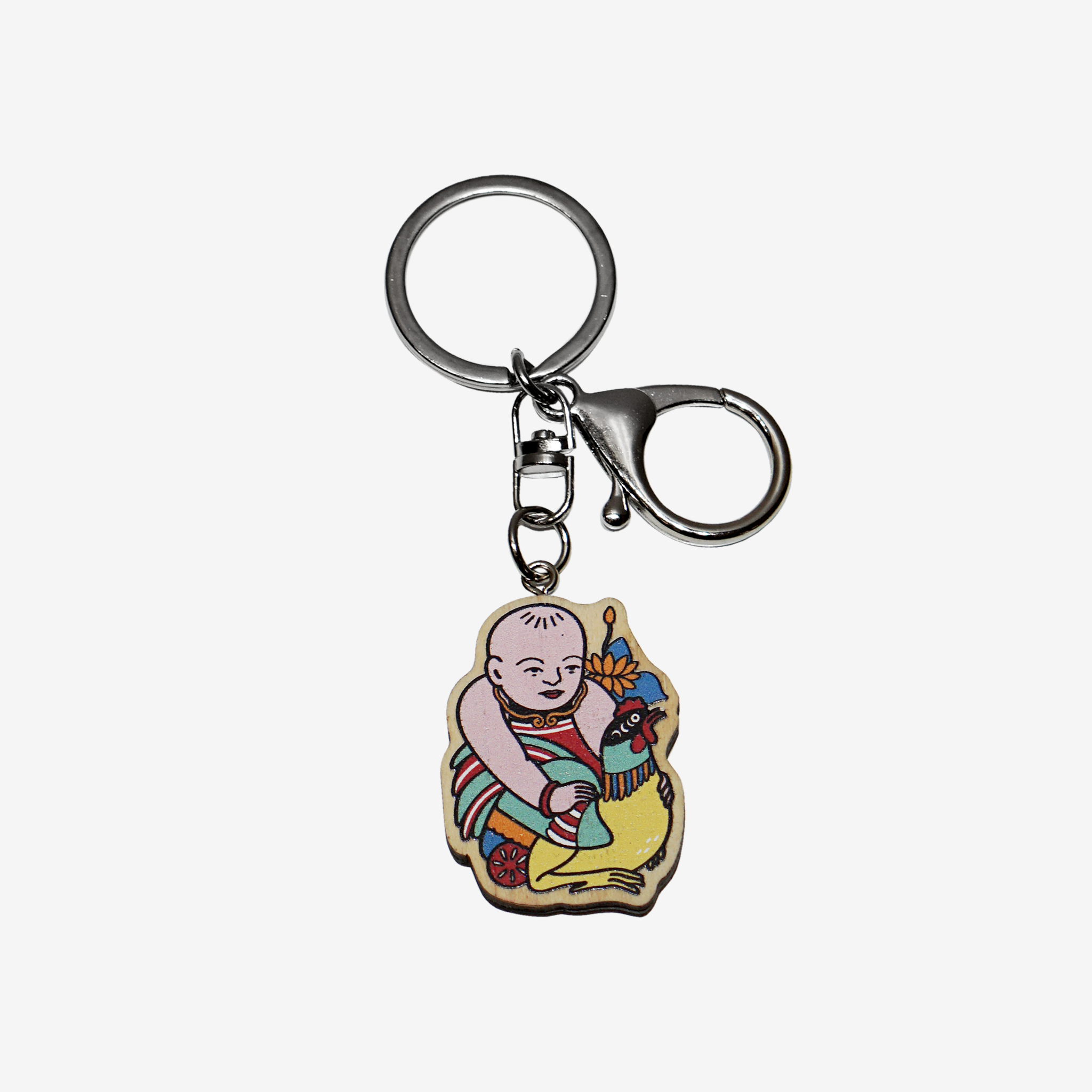Wooden Keychain - Tranh Đông Hồ