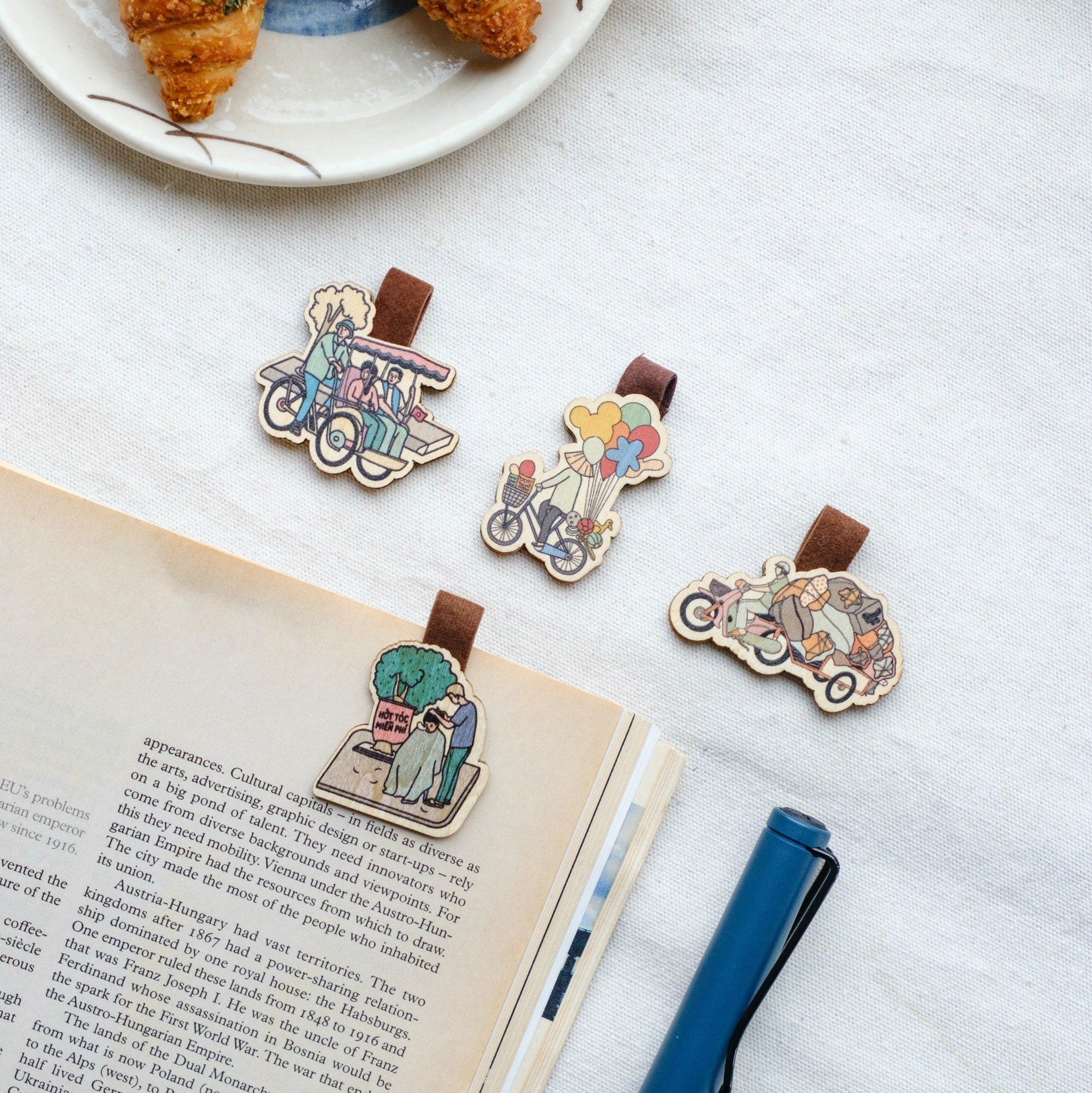 Wooden Bookmark - Hớt tóc, Vận Chuyển, Xíc Lô