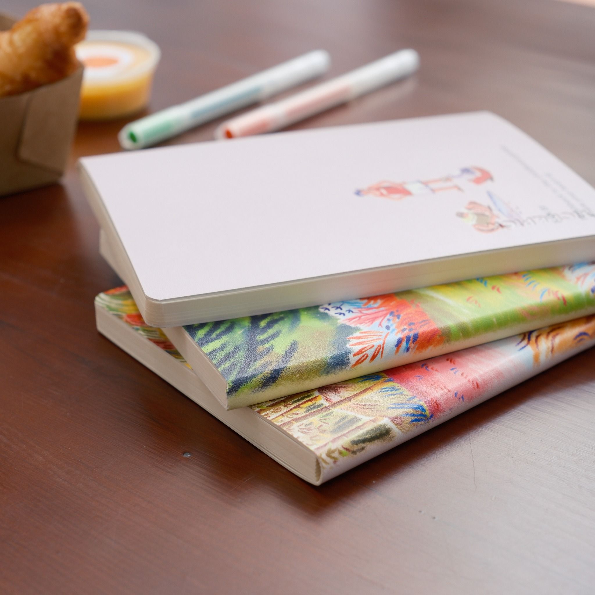 Printed Leather Notebook - Ô Ăn Quan