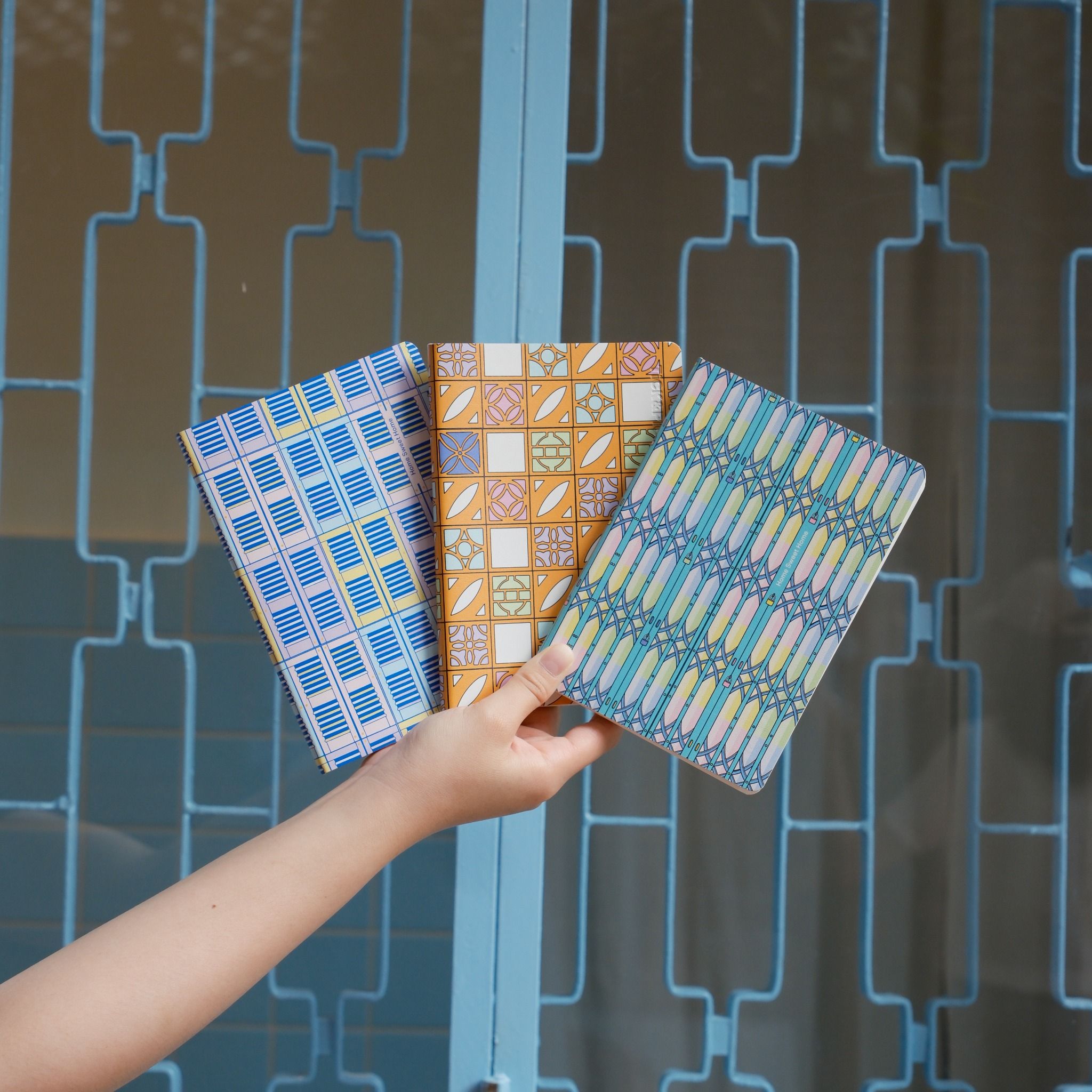 Printed Leather Notebook - Cửa sắt
