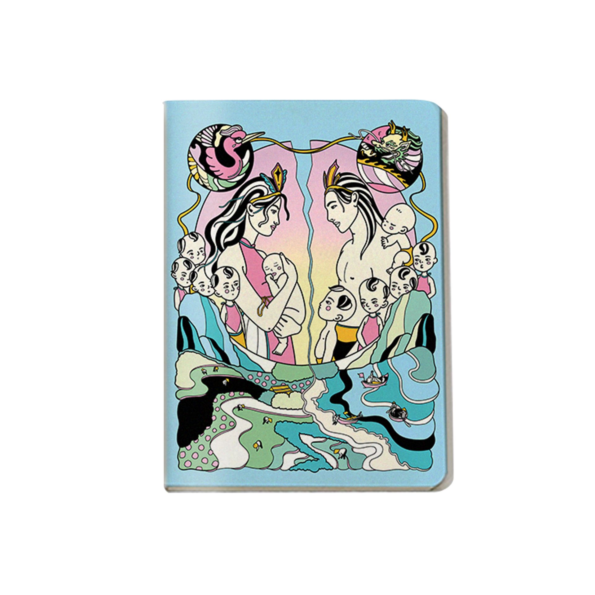 Printed Leather Notebook Lạc Long Quân, Âu Cơ