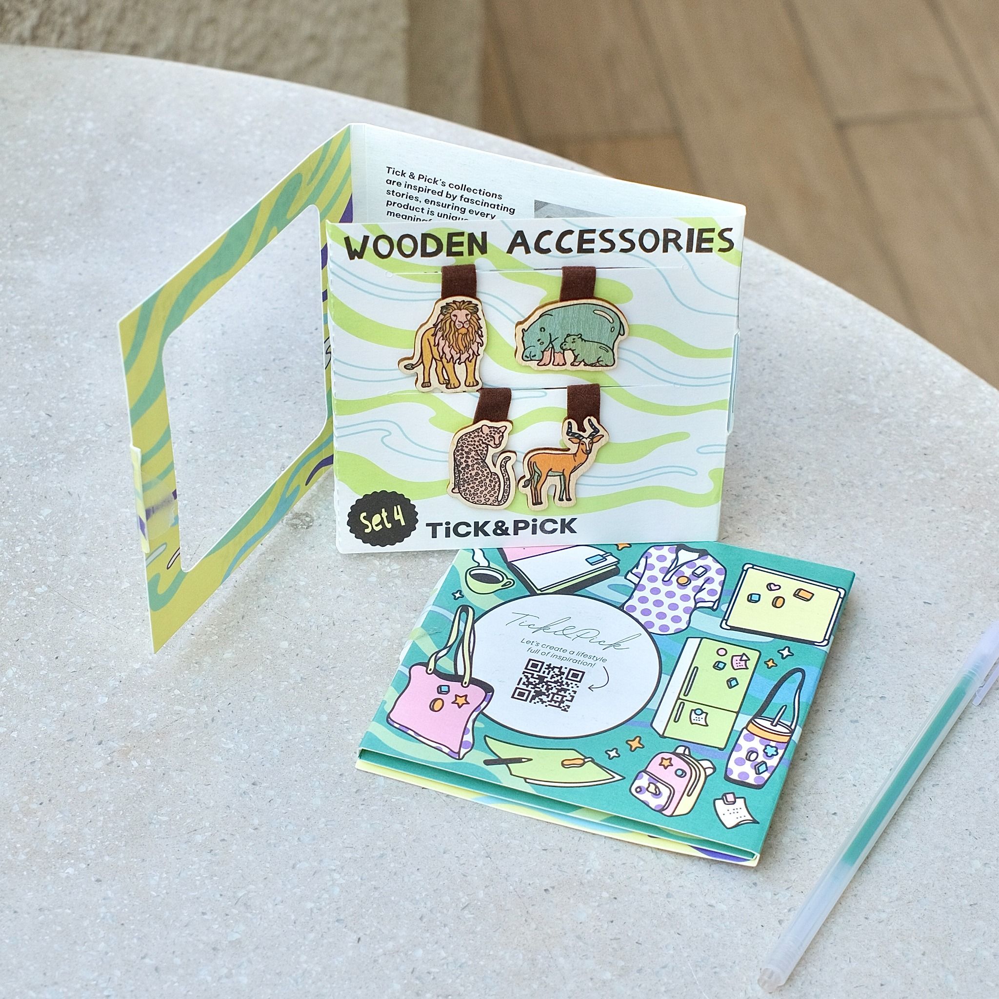 Kẹp Sách Gỗ (Set 4) - Động Vật