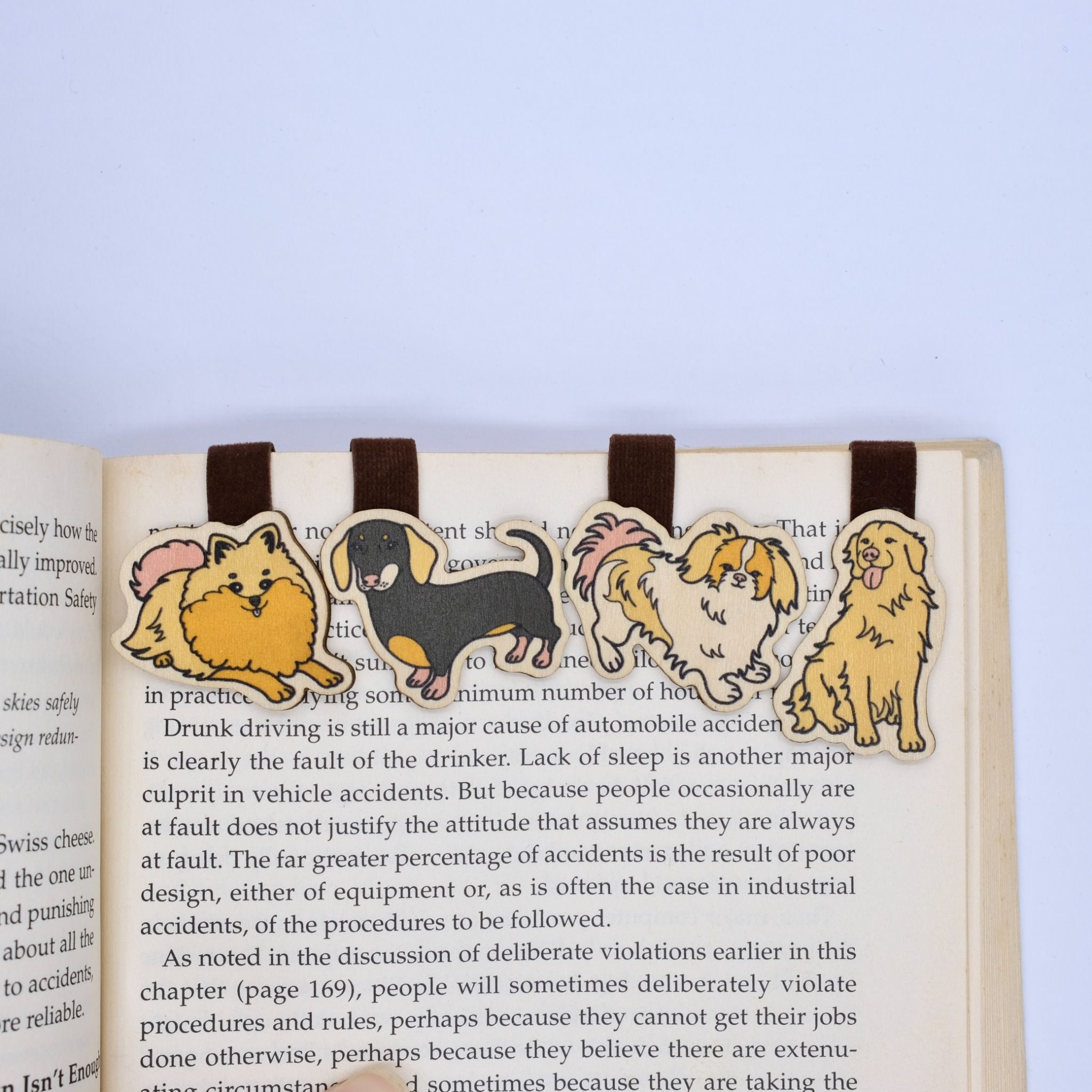 Wooden Bookmark (Set 4) - Pet Series