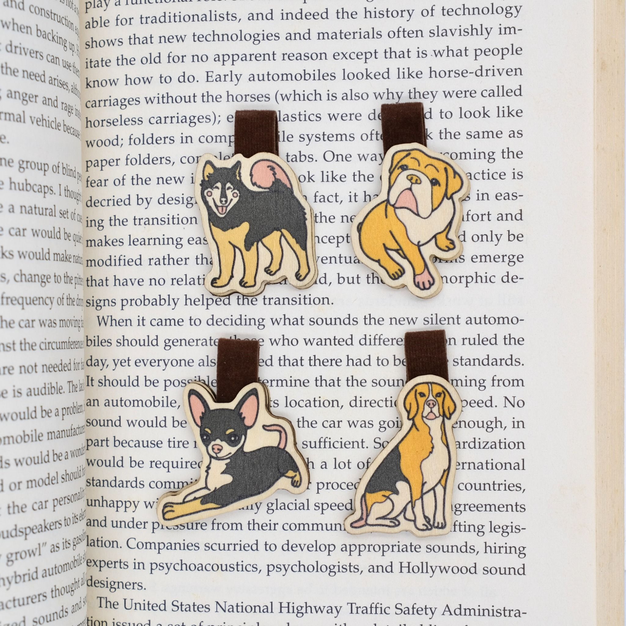 Wooden Bookmark (Set 4) - Pet Series