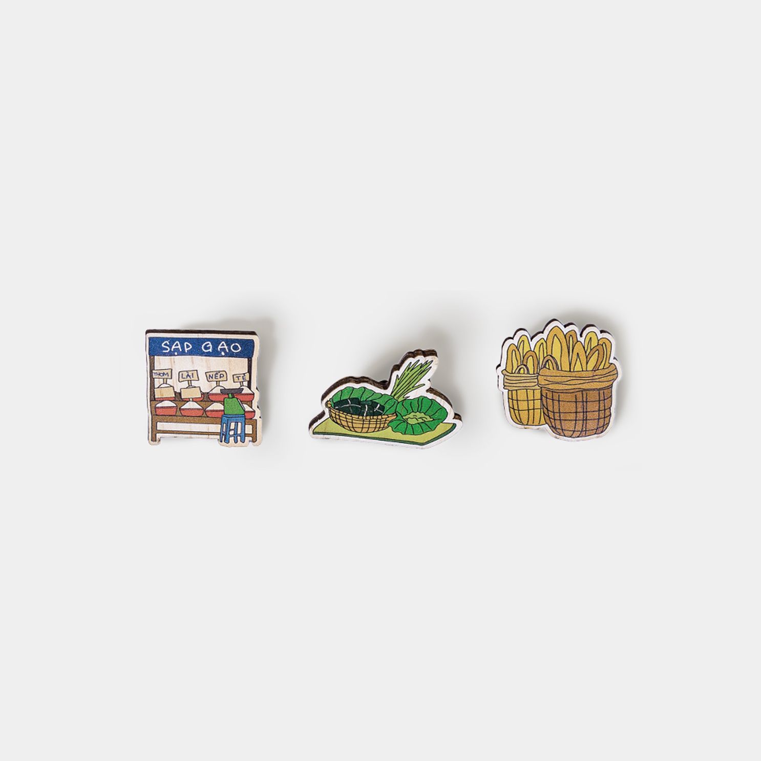 Wooden Pin - Sạp Gạo, Rau Củ, Rổ Bánh Mì