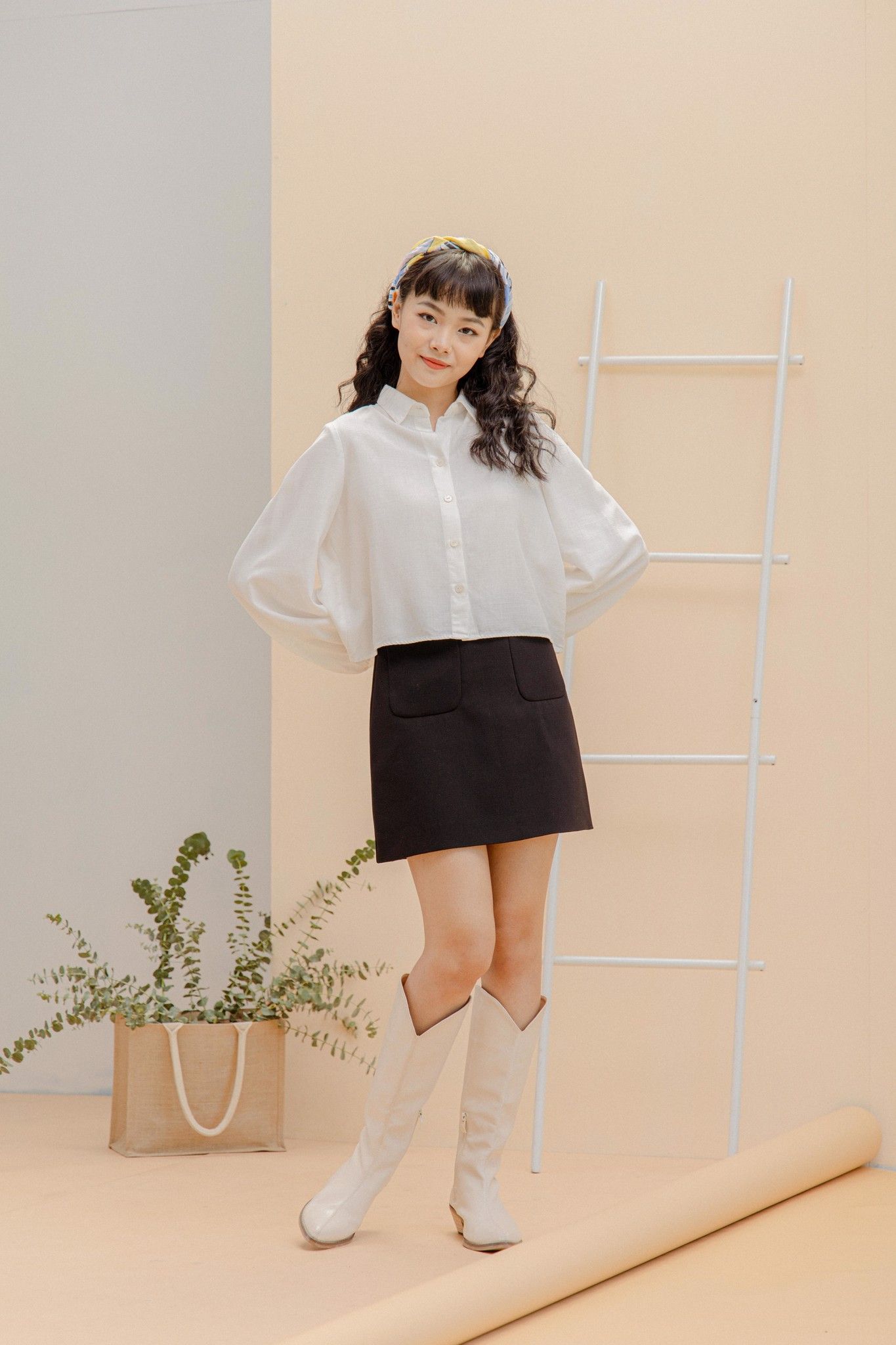 Black Mini Skirt With Pockets