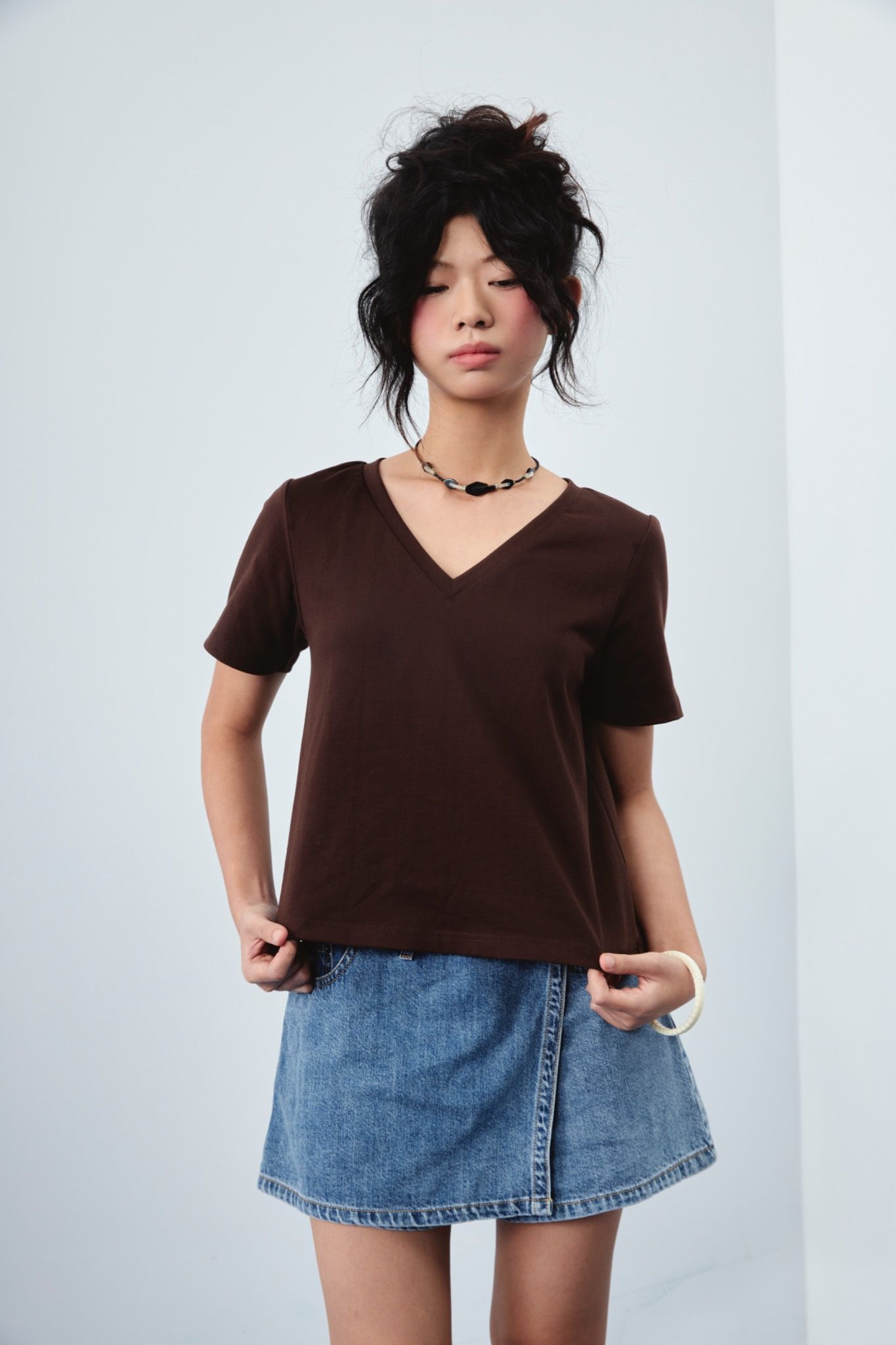 Brown Boxy Fit T-shirt