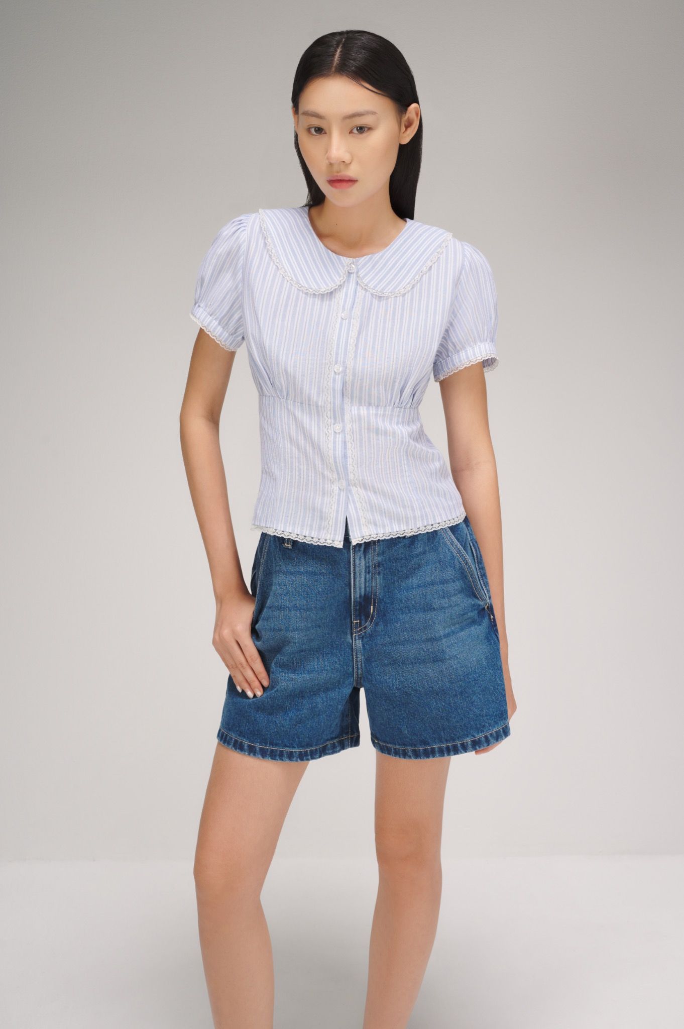 Striped Short Sleeve Top
