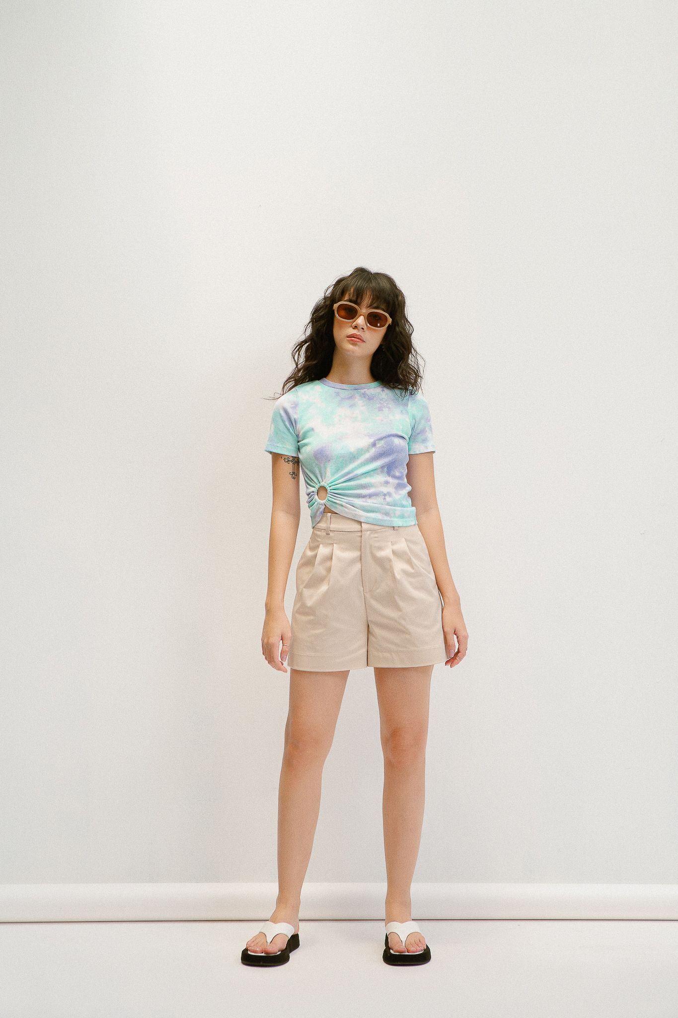 Beige Shorts