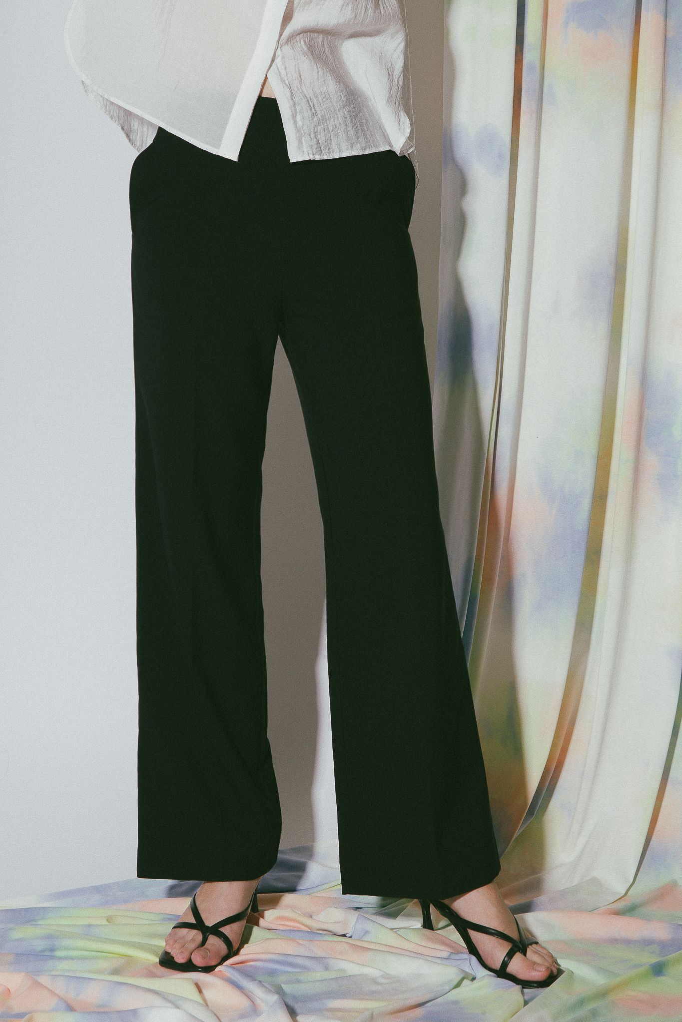 Black Straight Leg Trousers