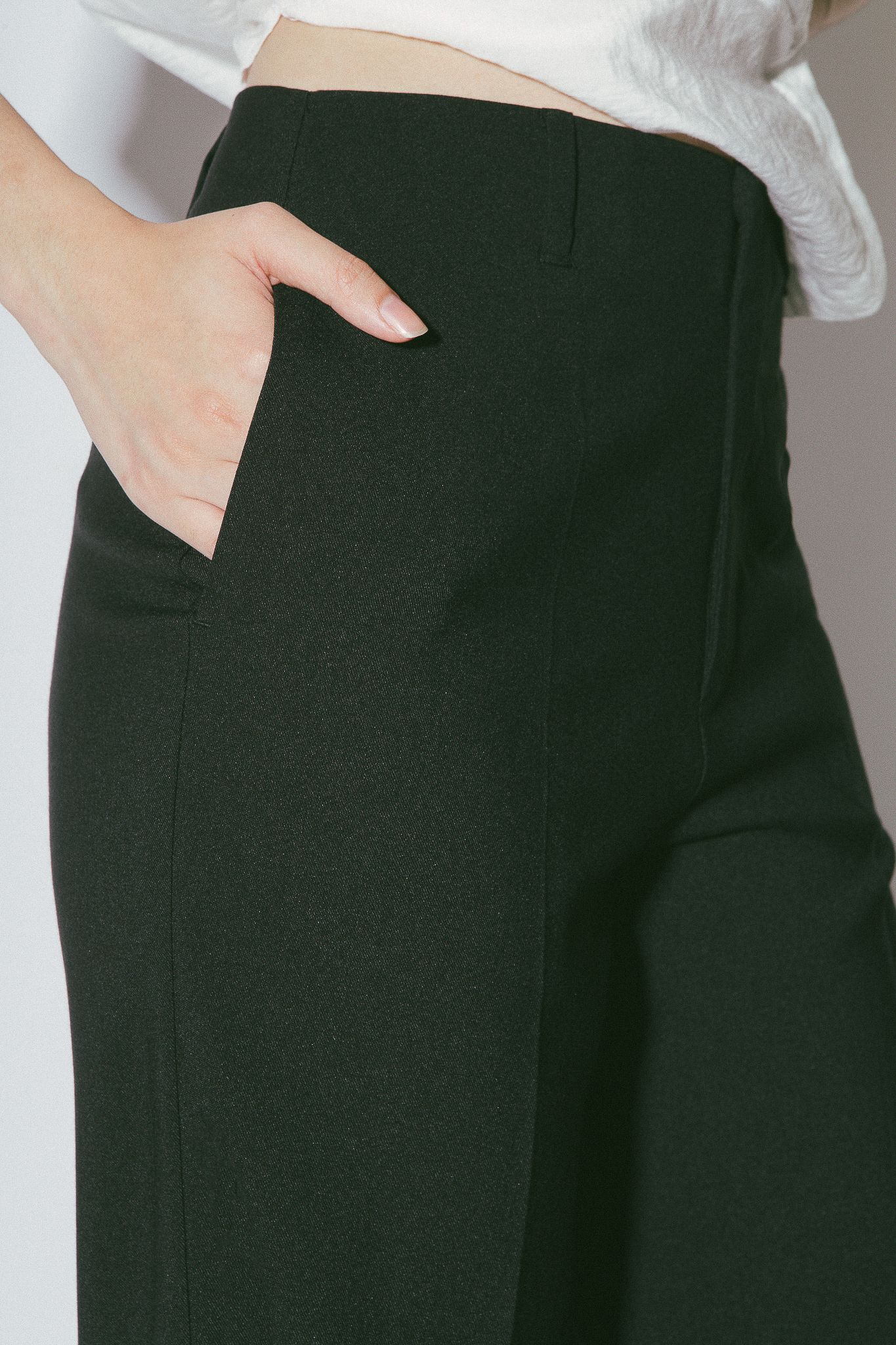 Black Straight Leg Trousers