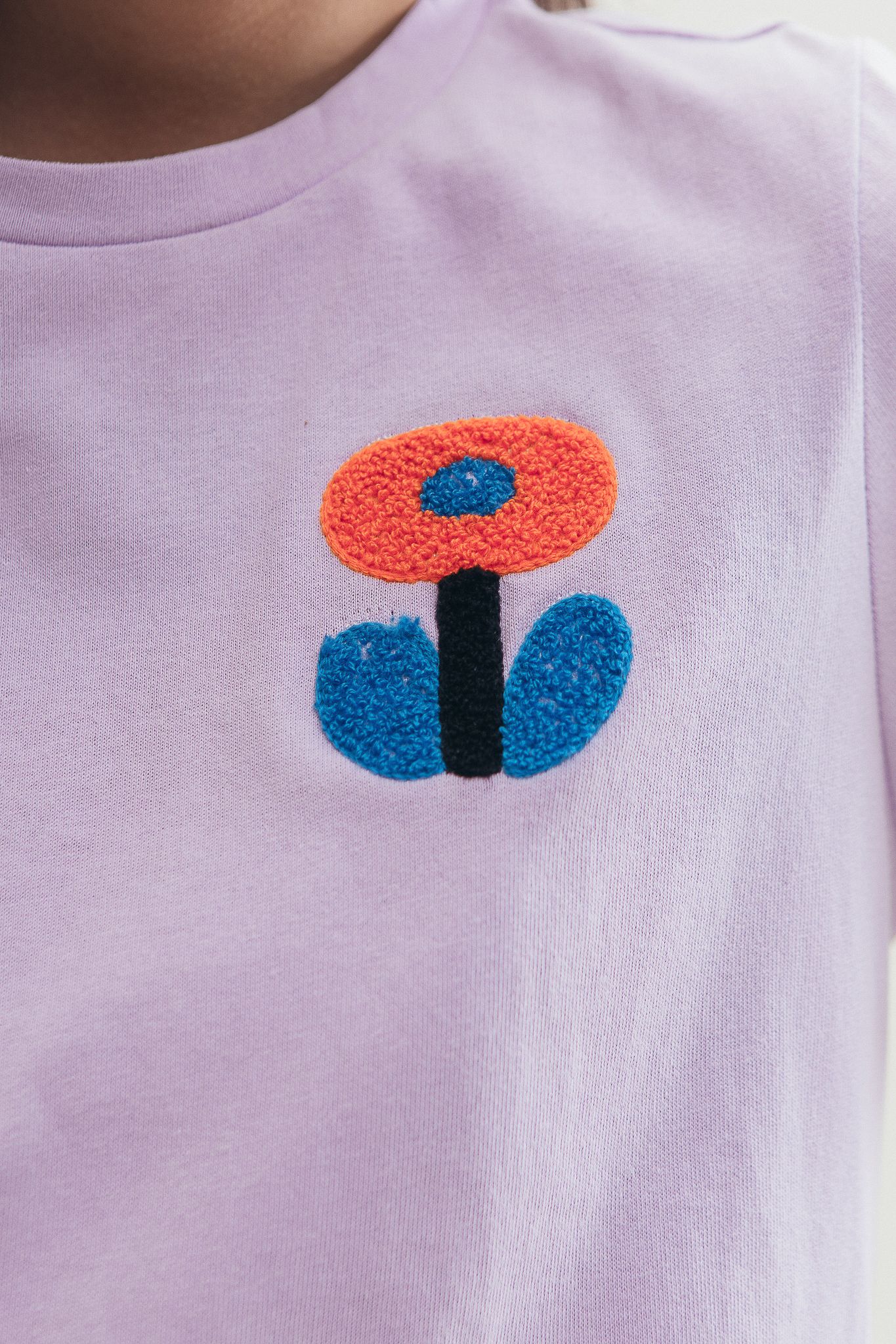 Embroidered T-shirt - Purple