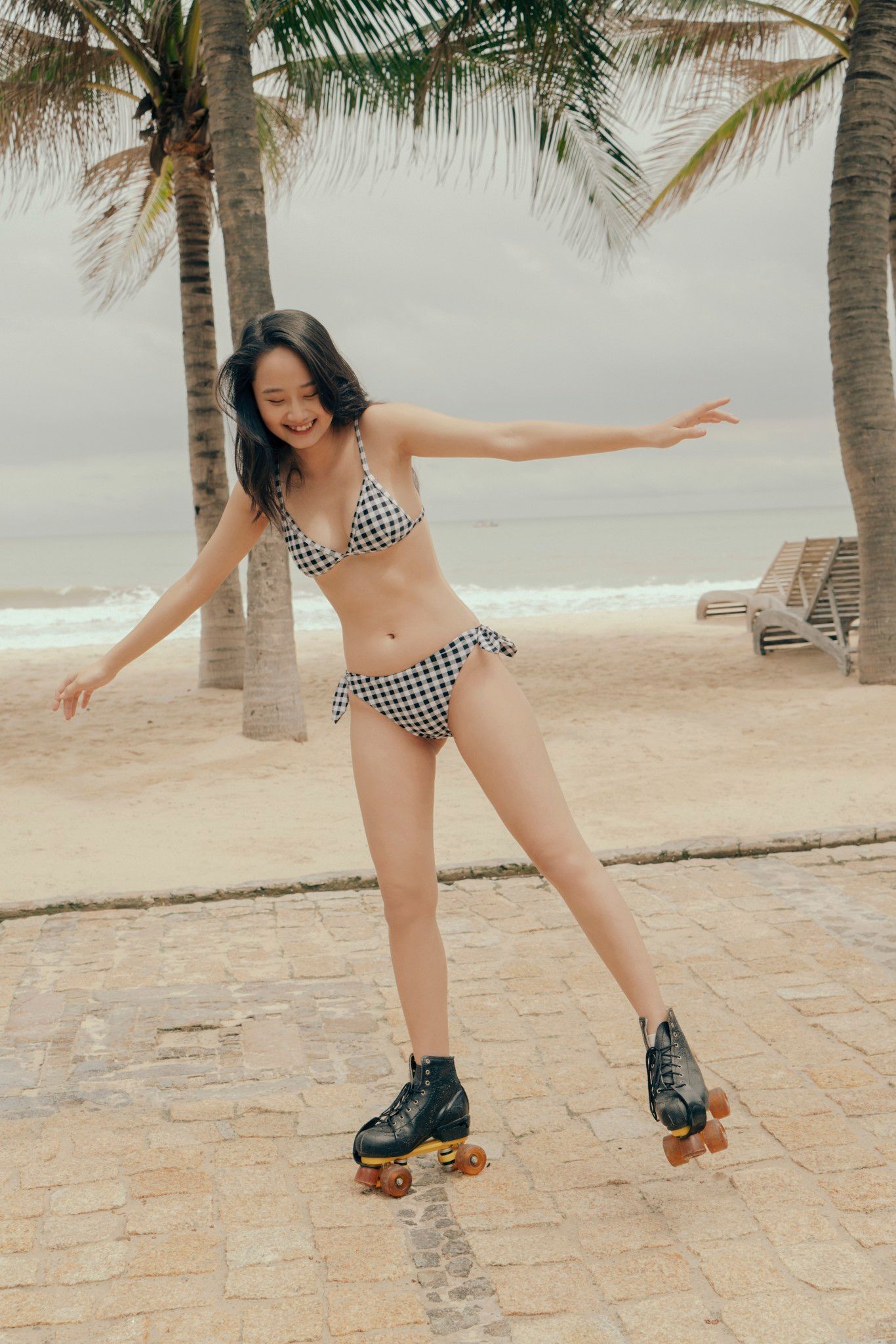 Checked Bikini With Bow
