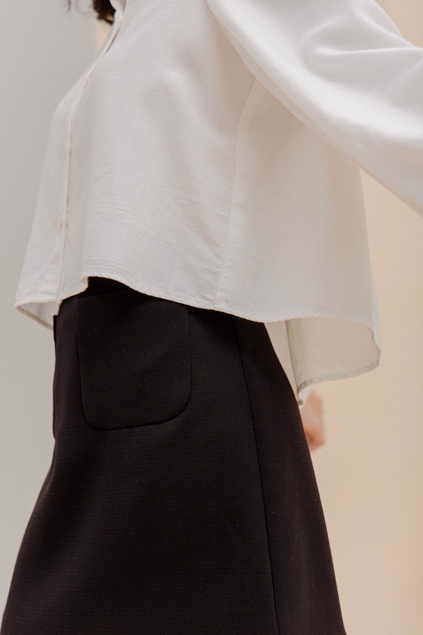 Black Mini Skirt With Pockets