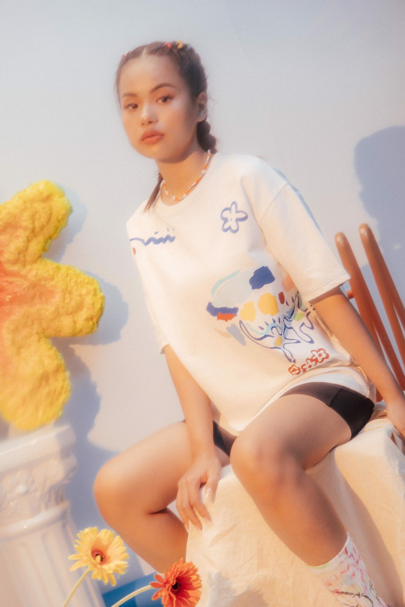 Abstract Printed Oversized T-shirt