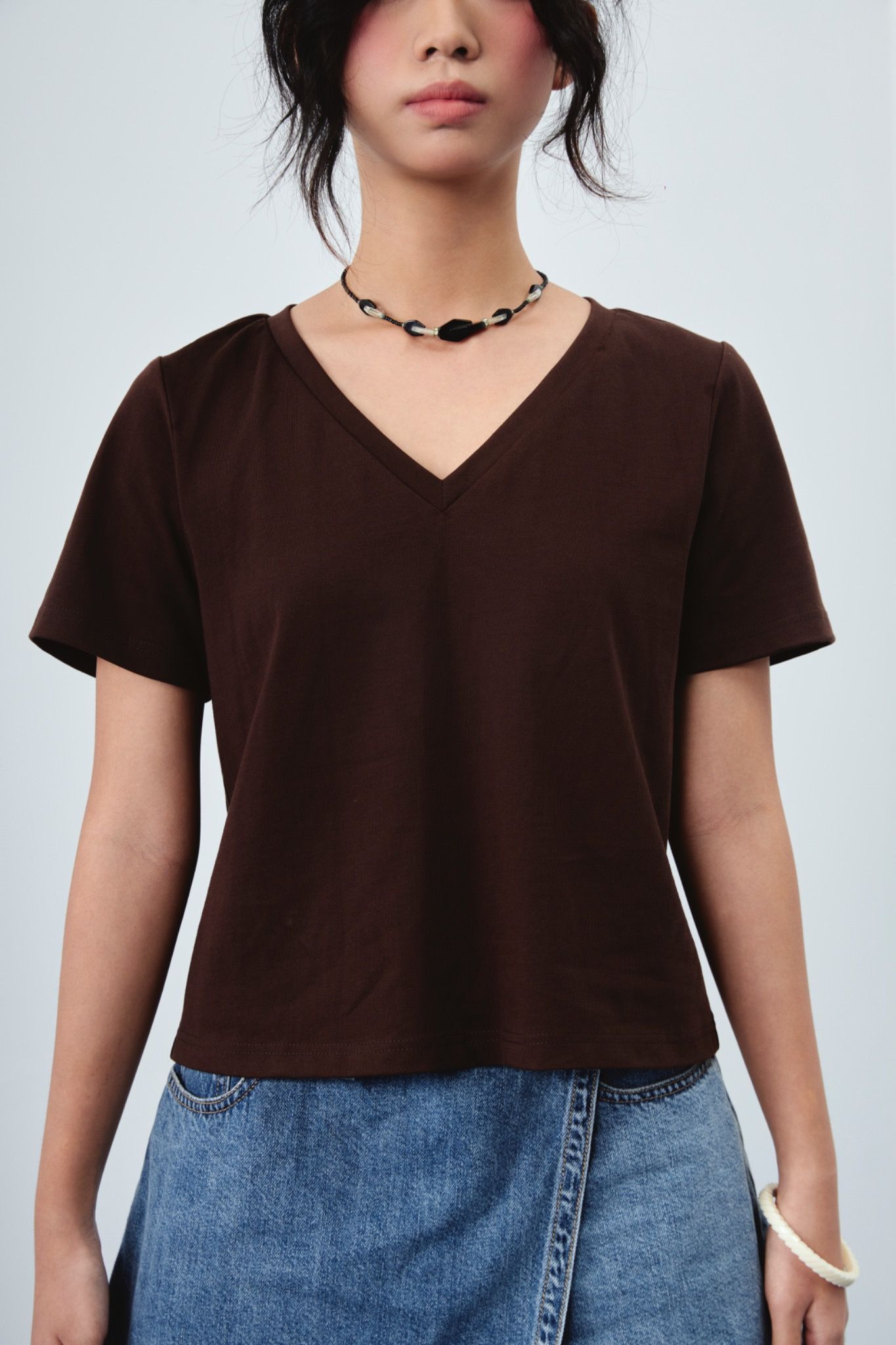 Brown Boxy Fit T-shirt