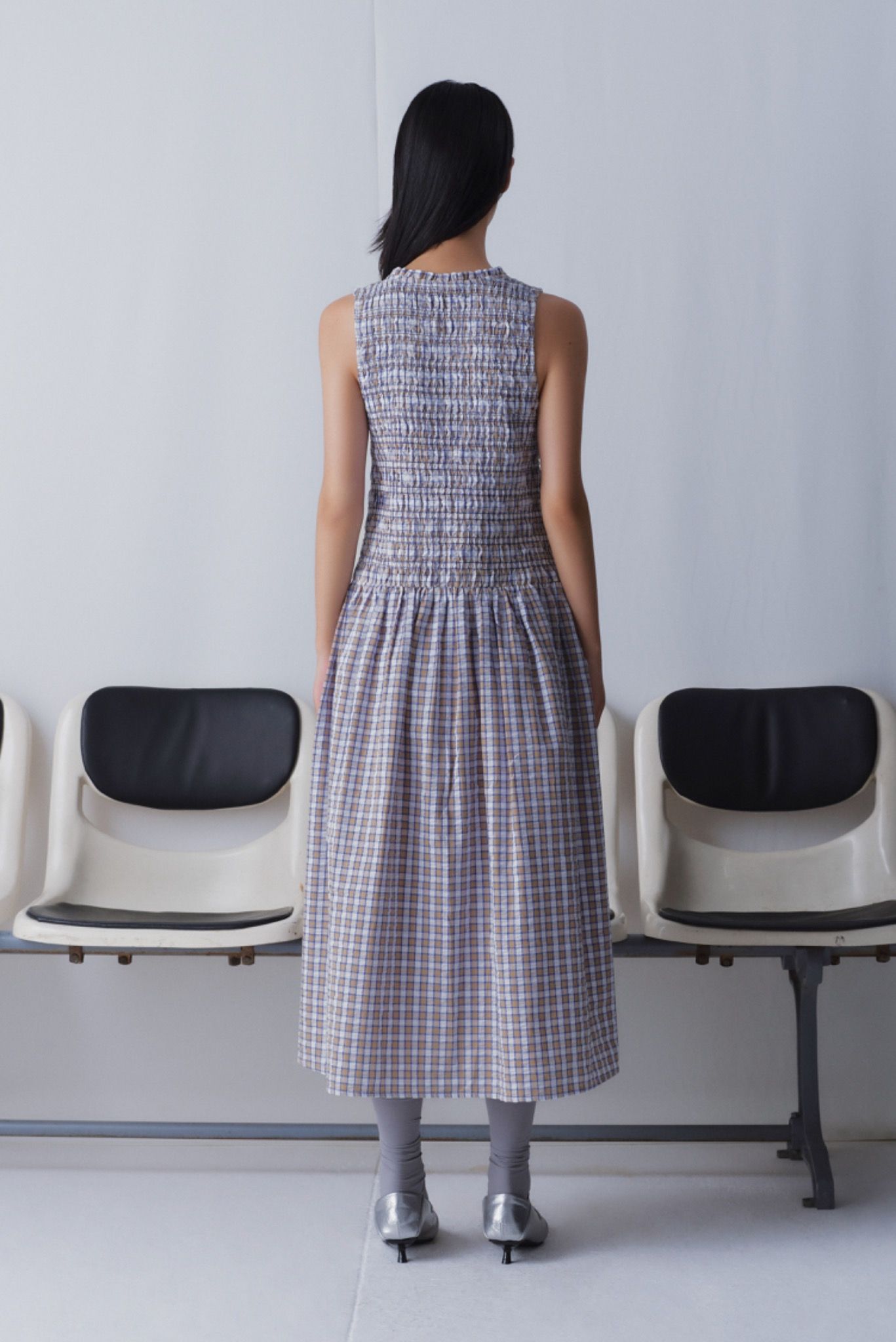 Smocking Midi Dress