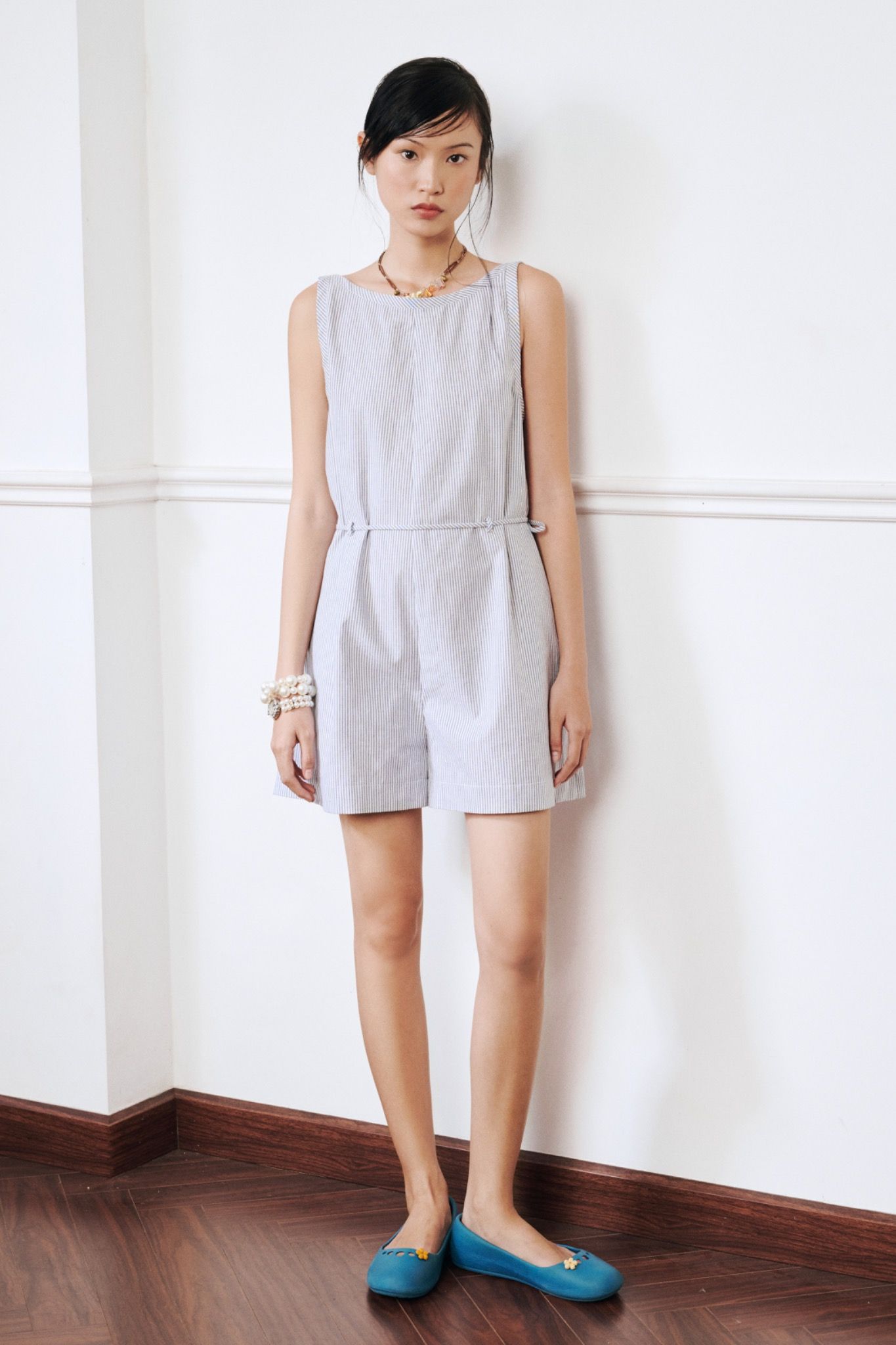 Striped Mini Jumpsuit