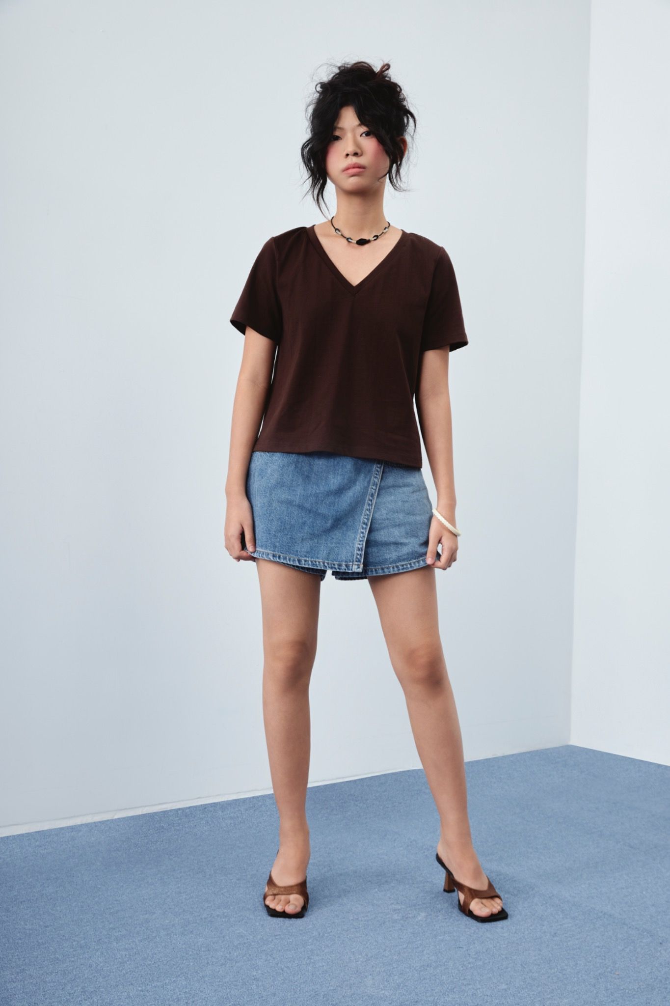 Brown Boxy Fit T-shirt